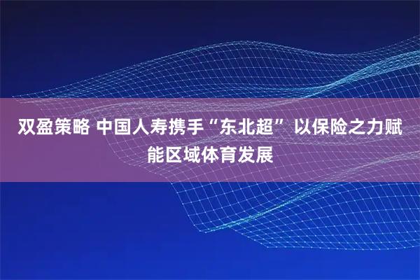 双盈策略 中国人寿携手“东北超” 以保险之力赋能区域体育发展